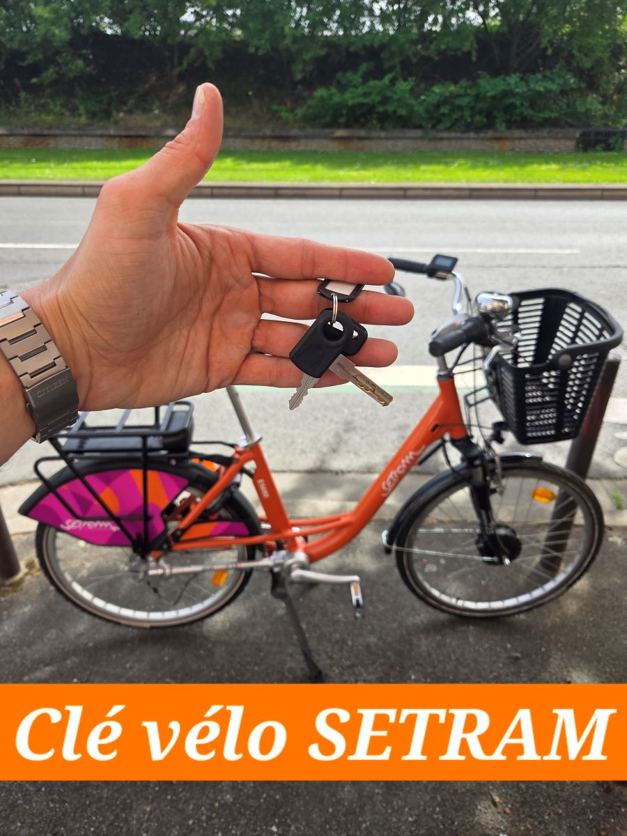 Reproduction de clés vélo SETRAM avant